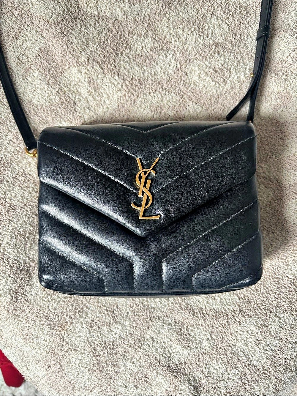 Saint Laurent Toy Loulou Crossbody Bag Quilted Black Crossbody Bag